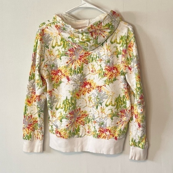 Three Hearts Floral Zip Up Hooded Sweatshirt Size PL New No Tags. Colorful - Picture 2 of 6